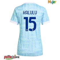 Camiseta Juventus Pierre Kalulu #15 Visitante Equipación para mujer 2025-26 manga corta